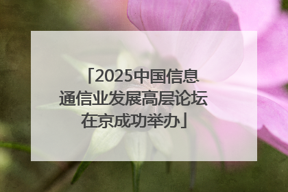 2025中国信息通信业发展高层论坛在京成功举办