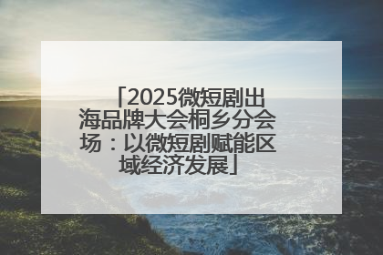 2025微短剧出海品牌大会桐乡分会场：以微短剧赋能区域经济发展