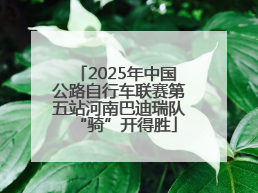 2025年中国公路自行车联赛第五站河南巴迪瑞队“骑”开得胜