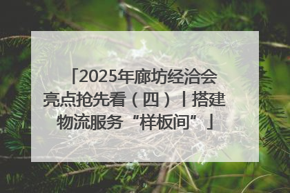 2025年廊坊经洽会亮点抢先看（四）丨搭建物流服务“样板间”