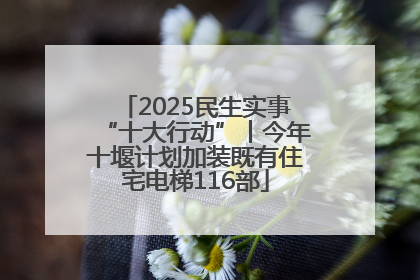 2025民生实事“十大行动”丨今年十堰计划加装既有住宅电梯116部