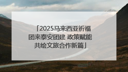 2025马来西亚祈福团来泰安团建 政策赋能共绘文旅合作新篇