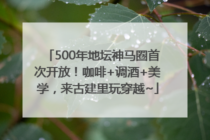 500年地坛神马圈首次开放！咖啡+调酒+美学，来古建里玩穿越~