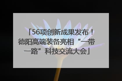 56项创新成果发布！德阳高端装备亮相“一带一路”科技交流大会