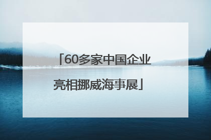 60多家中国企业亮相挪威海事展