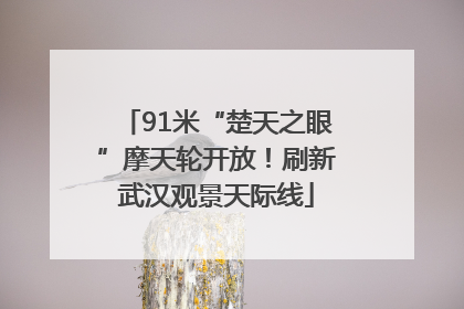 91米“楚天之眼”摩天轮开放！刷新武汉观景天际线
