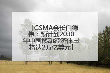 GSMA会长白德伟：预计到2030年中国移动经济体量将达2万亿美元